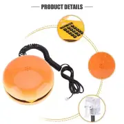 Emulational Hamburger Telephone Wire Landline Phone For Home Office Kids Gift