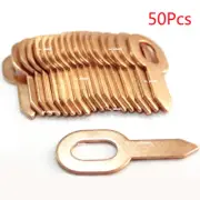 50Pcs New Copper Plated Oval Dent Puller Rings Car Body Paintless Lifter Puller