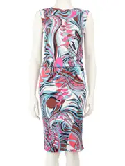 Abstract Pattern Sleeveless Dress
