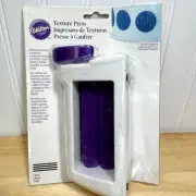 Wilton Texture Press Cake Decorating Lines Patterned Embossed Fondant NOS