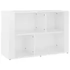 Sideboard High Gloss White 80X30x54 Cm Engineered Wood Wood Sideboards & Buffets