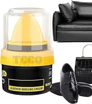 [Contemporary] Leather Repair Cream Liquid Shoe Polish, Liquid Shoe Shine, Natural Cream Leather Shoe Polish, Protects Leather from Scuffs and Scratches, Shoe Care Shoe Cream with Sponge Applicator (Black), black,