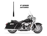 VMS 9" BLACK SPIKED ANTENNA FOR HARLEY DAVIDSON ROAD KING