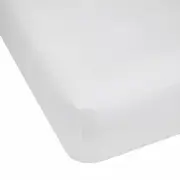 500 Thread Count Australian Grown Cotton Fitted Sheet - Queen Bed, White