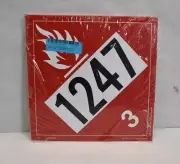 LabelMaster Hazmat Placard Sign Adhesive Flammable Gas ZRV2 1247 Pack Of 25