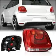 1 Set Of Brake Warning Tail Lamp ，Compatible With VW Polo 6R Hatchback 2009 2010 2011-2014 Rear Bumper Taillight No Bulb Reversing Stop Light(Left)