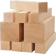 10 Pcs Carved Basswood Strips Basswood Blocks Wood Turning Blanks Wooden Block Unfinished Wood Carving Cube Wood Square Block Basswood Carving Block Cutting Timber Bamboo