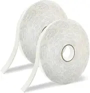 Double Sided Tapes, 2 Rolls White Foam Tape for Home, Office, Wall, Art Crafts DIY (Each Roll is 1.5cm/0.59in Wide and 10m/32.8ft Long)