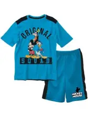 Disney Toddler Boys Mickey Mouse Outfit Goofy & Donald Shirt & Shorts Set 4T