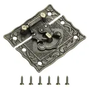 Hasp Clasp Latch Lock, 43 x 51mm Decorative Retro Toggle Latch, Bronze