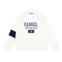 在飛比找PChome24h購物優惠-KANGOL 長袖 大學T 白 大LOGO 微高領 中性 6