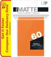 Ultra PRO Matt Small Deck Protector Sleeves Card Size ORANGE 60ct 62 x 89mm