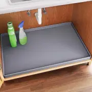 FLATO Waterproof Under Sink Mat - 34" x 22" Shelf Liner x 22", Dark Gray