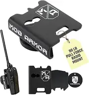 Mob Armor Rad Mount - Magnetic Car Mount Kit for CB, VHF, GMRS & Other Handheld Radios with Hand Mic Holder & Base, Walkie Talkie Holder, Mounting Solutions for Truck, Military & Off Road Accessories