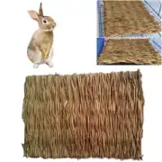 2 Pcs Bunny Bed Chew Toy Bed Seagrass Mat Rabbits Hamster Bedding Rabbit Mat