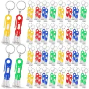 100Pcs Flashlight Keychain Bulk for Kids Assorted Colors Torch Keyring9483