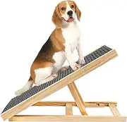 70cm Foldable Dog Ramp, Non-Slip Pet Ramp for Bed, Couch or Car, Wooden Folding Safety Pet Ramp, Suitable for Small & Large Old Dogs & Cats, Adjustable Height (M - 70cm x 41cm(O.L. x H.))