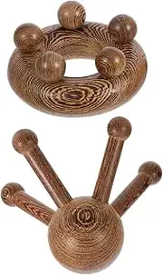 WOFASHPURET 2Pcs Wooden Scalp Massager Comb Set Natural Chicken Wing Wood Comb for Ergonomic Design Hair Care Tool for Head Neck and Back Massage