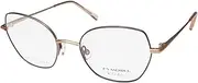 [Koali] 20094k Eyeglass Frame/Glasses Stainless Steel Metal Durable French Design, Red Brown / Bronze