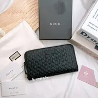 在飛比找樂天市場購物網優惠-歐美代購 台灣現貨 Gucci 滿版logo 拉鍊長夾