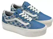 [VN0A7Q5MBLU1] Vans Denim Mix Old Skool Stackform Shoes Blue *NEW*