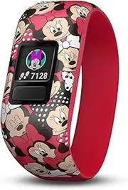 Garmin vivofit jr. 2, Kids Fitness/Activity Tracker, 1-Year Battery Life, Stretchy Band, Minnie Mouse