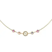 Guess Gold-Plated Stainless-Steel Crystals And 4G Charms 16-18" Chain