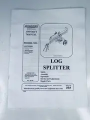 Swisher LS67522HP Log Splitter owners & maintenance & parts manual