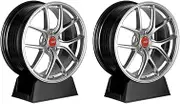 TUBYIC Car Tire Display Rack Car Wheel Stand for Display, Tire Wheel Rim Holder Tire Stand Base for Exhibition,Shop,Garage (Set of 2)