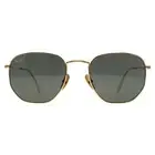 Ray-Ban Sunglasses Hexagonal Titanium RB8148 921658 Gold Green G-15 Polarized