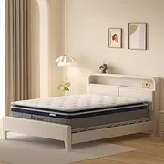 DreamZ King Single Mattress 32cm Thickness,Pillow Top Natural Latex Mattress with Memory Foam Layer,Innerspring Spring System, 7-Zone Pocket Spring System, Pocket Coil,Pressure Relief, Medium Firm
