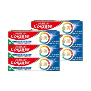 【Colgate 高露潔】全效牙膏150gX6入(專業潔淨/抗敏感/清淨薄荷/專業淨白/炭深潔)