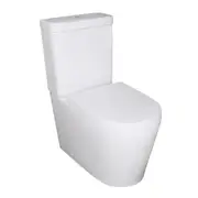 695*390*830mm Poseidon Kasey Gloss White Box Rim Back To Wall Toilet