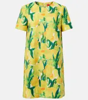 [La DoubleJ] La DoubleJ Swing printed cotton minidress UK 16 yellow