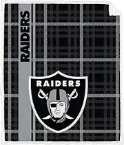 Proformance Home Officially Licensed NFL 60" x 70" Vertical Plaid Sherpa Flannel Fleece Throw Blanket
