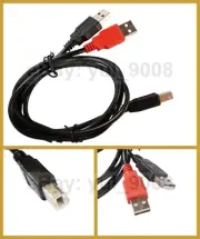 Double USB A-Male to B-Male Printer/PC Oscilloscope Hantek 6022BL 1008C Cable