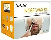 Nose and Ear Hair Removal Wax Kit with Easy Applicator Sticks, Men's Nasal Waxing Remover Strips, Professional and Personal Use