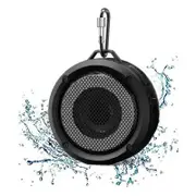 IPX7 Waterproof Shower Speaker 5W Bass Portable Wireless Bluetooth Speaker-Black