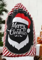 Christmas Canvas Bag Holiday Drawstring Bag for Christmas ( 27.5" × 19.5" )