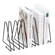 10 Slots Triangle Bookshelf, File Sorter, Metal Wire Magazine Holder,