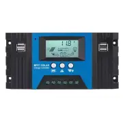 100A MPPT Solar Controller Dual USB LCD Display 12V/24V Auto Solar Cell5954