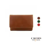 【CALTAN DESIGN】真皮/中短夾| 中性三折扣式真皮中夾 072622_四色