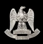 Royal Scots Greys Cap Badge Hallmarked Silver
