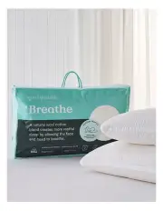 [MiniJumbuk] Breathe Wool Pillow 2 Pack in White
