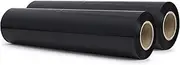 Pantera Pack Stretch Film Black Film for Furniture Pack of 2 150 m L Hand Stretch Film Rolls I Pallet Film Hand Film Wrap Film I Packaging Material (7.5 x 7.5 x 50 cm) 1.5 kg I 150 m Length