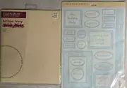 6 Sheets Antique Ivory Shrinky Dinks + Wedding Word Die Cut Stickers - NEW