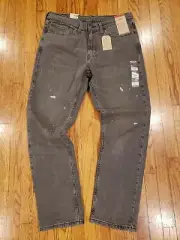 LEVIS 511 SLIM FIT JEANS 045115532 BLACK GREY SIZE 34X29 Distressed Paint
