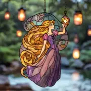 Rapunzel Tangled Princess Suncatcher, Faux Stained Glass Window Hanging