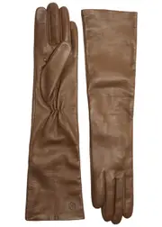 Handsome Stockholm Essentials Long Leather Gloves - Taupe M