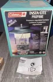 Vintage Coleman Propane Insta-Lite 2000 Lantern 5429-701 w/ Box & Globe New